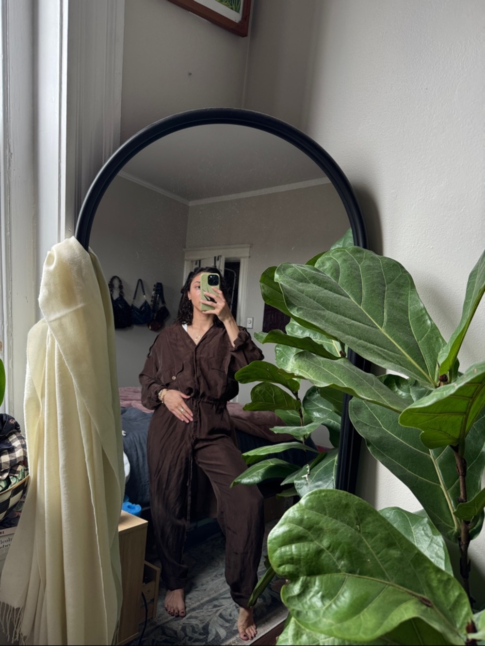 Vintage 100% silk jump suit